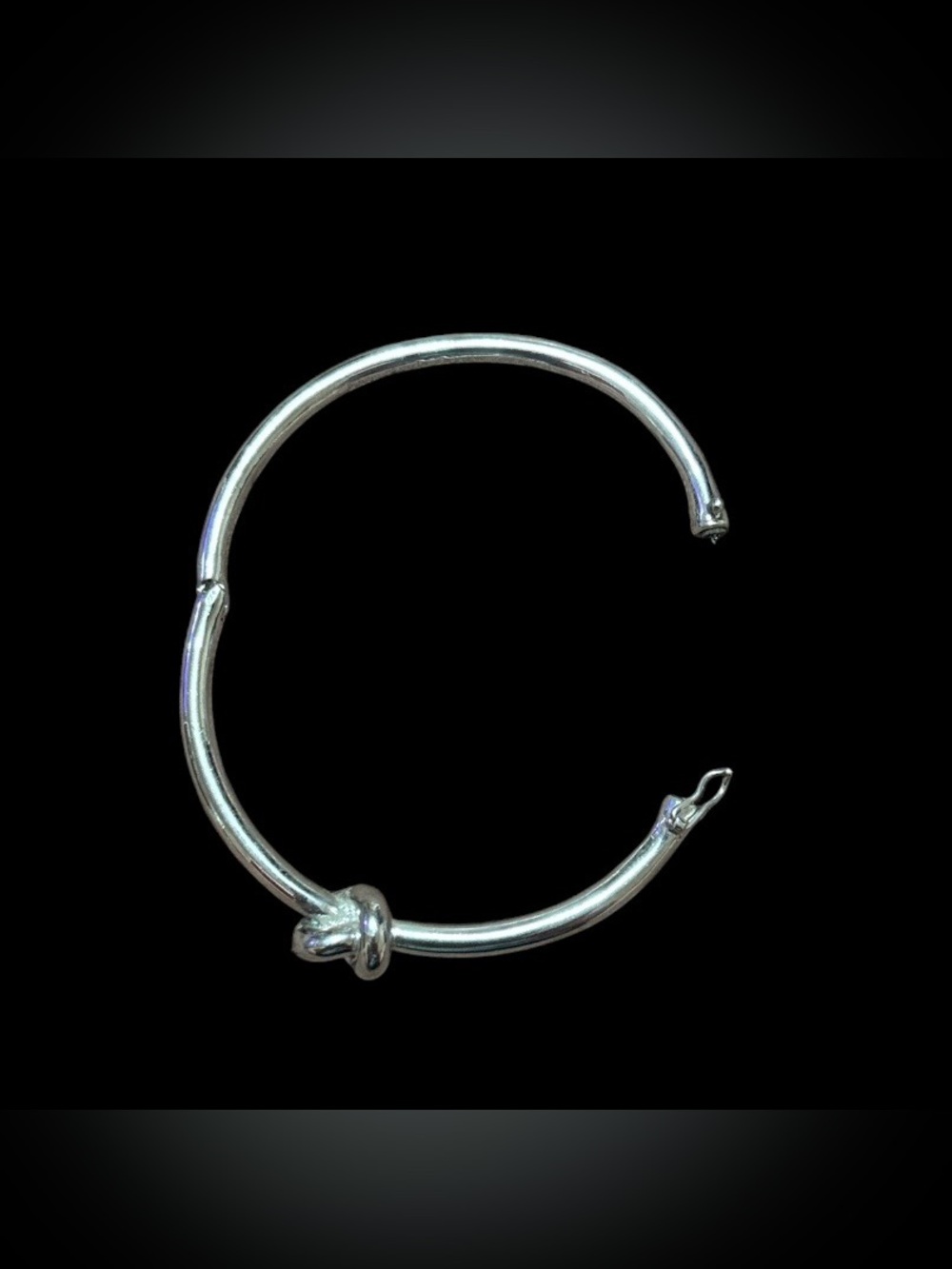 Kate Spade Silver Knot Accent Bangle Bracelet - Picture 7 of 8